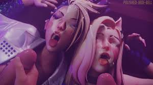 Schoolgirls Akali and Ahri Facialised in 3D Porn Animation by  Polished-Jade-Bell