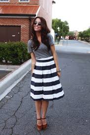 Black And White Striped Skirt Outfit Ideas Great Summer Outfit Summerstyle Skirt Stripes Fashion Style Striped Skirt Outfit