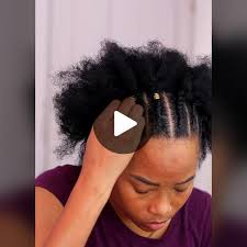 Natural Hairstyle On 4C Hair #braids #cornrow #naturalhair #4chair #ka...