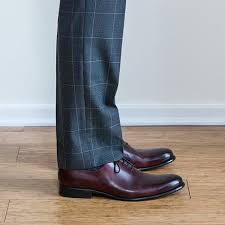 A Guide To Pant Breaks And Proper Pant Length He Spoke Style Mens Pants Fashion Dress Shoes Men Mens Dress Pants