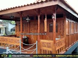Rumah kayu doro gepak tampak depan / 8 gaya rumah. Pengrajin Gazebo Jual Rumah Kayu Jepara Jati Dan Minimalis Ukiran
