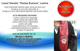 Acte necesare înscriere școală postliceală: Liceul Teoretic Pontus Euxinus Lumina Home Facebook