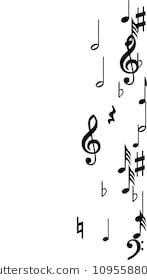Black And White Aesthetic Music Note Black Musical Notes On White Background Vertical Orientation Many Random Falling Bass Treble Clef And Notes Vector Mus White Background Musical Note Notes