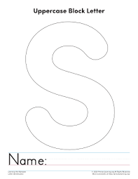uppercase letter s template printable primarylearning org