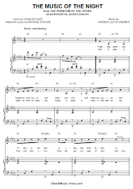 Download sheet music for the phantom of the opera. Music Of The Night Sheet Music Andrew Lloyd Webbe Sheetmusic Free Com