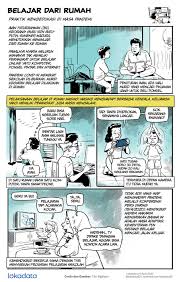 (lengkap) 10 contoh seni rupa murni & terapan : Komik Belajar Terus Dari Rumah Tak Semua Siap