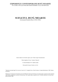 Pdf Sufletul Dupa Moarte Serafim Rose Elena Stratila Academia Edu