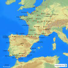 Gepennt hab ich dann auf einem stellplatz an der autobahn. Stepmap Tour Frankreich Spanien Portugal Landkarte Fur Deutschland