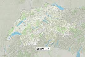 Mapa švýcarska s kantony, jejich hlavními městy, většími jezery a řekami topografie švýcarska švýcarsko je se svou rozlohou 41 000 km² malou zemí. Mapa Svycarsko Color Ç€ Mapy Vsech Mest A Statu Na Zed Ç€ Posters Cz