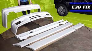 Get your hands on an aftermarket bmw bodykit today and change the look and feel of your classic car. E30 Fix 12 Aftermarket M Tech 2 Fiberglass Body Kit Install Youtube