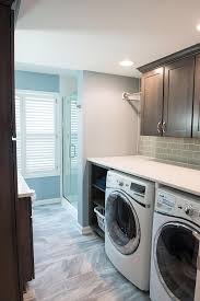 This allows someone to wash or bath and use the toilet in private while at the same time someone can use the washbasin. Column Rearranging Floor Plan Creates Full Bath Laundry Room Current Publishing