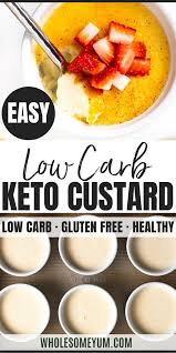 Easy Low Carb Keto Custard Recipe Custard Recipes Low Carb Breakfast Keto Recipes Easy