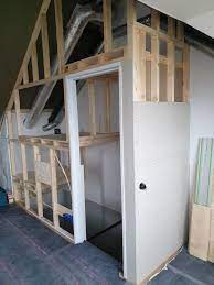 project zolder overkluizing trapgat afdichting zolder opbergruimte boven trapgat zolder afsluiten zolder nieuwbouw opberg zolder schuine wand