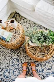 If you don't have a round basket, a sturdy square or rectangular basket can be turned into a side table or coffee table. Diy Basket Coffee Table Wicker Decor Wicker Coffee Table Wicker Furniture