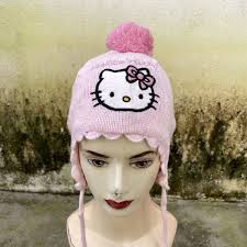 H&M × Streetwear × Vintage H&M Hello Kitty Earflap Beanie Hats