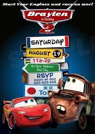 Disney Cars Invitation Template Fresh Disney Pixar Cars Lightning Mcqueen Mater B Cars Birthday Party Disney Car Birthday Party Invitations Pixar Cars Birthday
