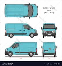 Nissan Nv400 Cargo Delivery Van L1h1 2014 2019 Vector Image On Vectorstock Nissan Cargo Van