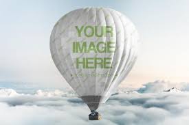 What S Up Is It A Branded Hot Air Balloon With Your Logo On It Creating A Hot Air Balloon Mockup Has Never B Hot Air Balloon Design Air Balloon Mockup Design