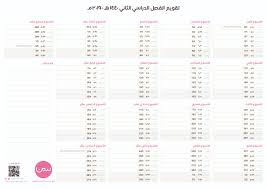 تقويم الفصل الدراسي الثاني ١٤٤٠هـ ٢٠١٩م سين