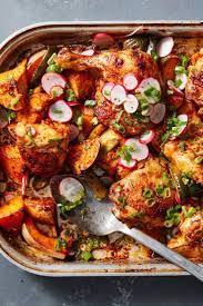Sheet Pan Gochujang Chicken And Roasted Vegetables Recipe Recipe Gochujang Chicken Nyt Cooking Sheet Pan Recipes