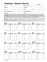 Employee Absence Log Fill Online Printable Fillable