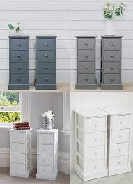 Gray oak finish nightstand bedside table drawer end side storage shelf bedroom. Grey Other Tall Slim Bedside Table