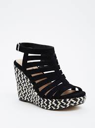 Black And White Espadrille Wedges Chevron Espadrille Platform Wedges Wide Width Platform Wedges Women Shoes Wedges