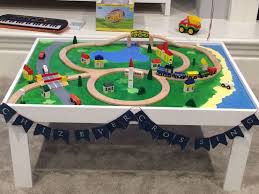 Completed Train Table Wooden Train Table Kids Train Table Train Table