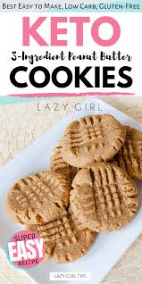 3 Ingredient Keto Peanut Butter Cookies Super Easy Recipe Lazy Girl