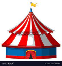 Circus Tent In Blue And Red Royalty Free Vector Image Ad Blue Red Circus Tent Ad Circus Tent Send In The Clowns Drawing For Kids