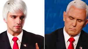 The fly settled into mike pence's coiffed, icy hair and just.hung out for a while. You Can Be Pence With A Fly In His Hair For Halloween By Wearing This Wig Inside Edition