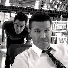 David Boreanaz and John Boyd selfie behind the scenes