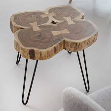 Baumkanten Beistelltisch Foresta Aus Akazie Holztisch Design Moderner Tisch Beistelltisch
