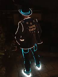 El Wire Led Suit Back Side By Gijs Van Wijk Glow Fashion Light Up Clothes Led Costume