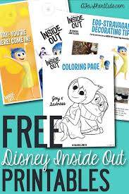 Free Disney Pixar Inside Out Printable Activity Sheets Inside Out Party Ideas Art Therapy Activities Business For Kids