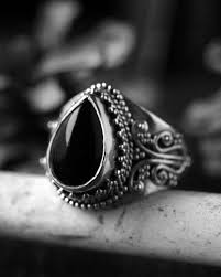 Nakti Onyx Silver Ring