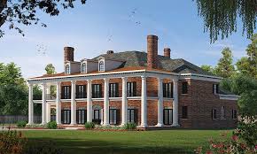 Plantation houses originated in the antebellum south, most notably in the coastal regions of south carolina, georgia and louisiana where sugarcane, indigo. House Plan 66446 Plantation Style With 9360 Sq Ft