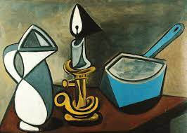 Braque fertigte in dieser schaffensperiode „violine und krug an, ein stillleben, das zeigt wie der. Kunstkarte Pablo Picasso Stillleben Mit Emailliertem Topf Postkarten Universum De