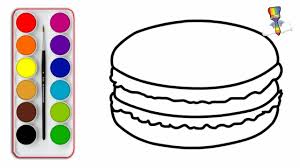 How To Draw Macaron Cake Coloring Pages H Drawing For Kids And Art Co Drawing For Kids Craft Room Design Learning Colors