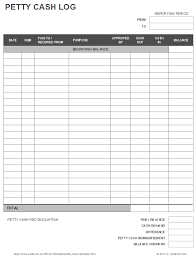 Decrease in equity from the materials and services used for producing a revenue. Petty Cash Log Template Printable Petty Cash Form