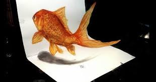 Drawing A 3d Goldfish How To Draw A Fish Youtube Fish Drawings Drawings Goldfish