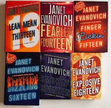 Evanovich claims the inspiration for stephanie's character came after. Janet Evanovich Stephanie Plum Series 6 Book Set Lean Mean Thirteen Fearless Fourteen Finger Lickin Fifteen Sizzling Sixteen Smokin Seventeen Explosive Eighteen Evanovich Janet Amazon Com Books
