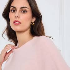 Wide Leg Jeans Pull Pour Femme Ronde PULL COL ROND AVEC MANCHES 3/4 LOUIE  ROSE