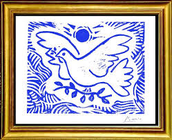 Picasso friedenstaube poster abstrakte linie wand bilder kunstdruckt vintage leinwand bild nordischen stil minimalistischen picasso bilder wohnkultur 40x50cmx1 ohne rahmen 22,06 € 22,06 € sparen sie 10% an der kasse Pablo Picasso Blaue Taube Des Friedens Original Etsy