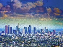 Snyder's los angeles is an ecosystem that has merged with its surrounding environs to produce a balanced symbiosis. Cityscape Of Los Angeles Puzzle For Sale By Albert Valles