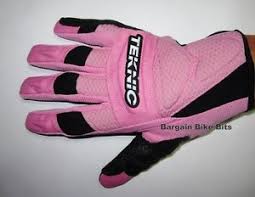 Details About Teknic Female Gloves Pink New Large Motorcycle Motocross Ladies Womens Rrp 59