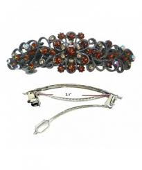 Caravan large open oval shape tortoise shell for thick hair barrette, 0.5 ounce. Large Crystal Barrette For Thick Hair Or86800 2dark Dark C0125cgx73f