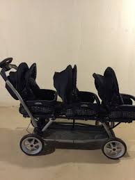 Peg Perego Triplette Sw Carello Standard Triple Seat Stroller Argento Blue Toddler Dolls Triple Stroller Baby Strollers