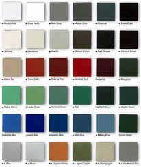 Gutters And Downspouts Colors Chart Rutland Gutter Supply