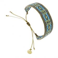 Bracelet Manchette Diamond Turquoise Et Marron Bijoux Fantaisie Createurs Bracelet Manchette Bijoux Bracelet Perle